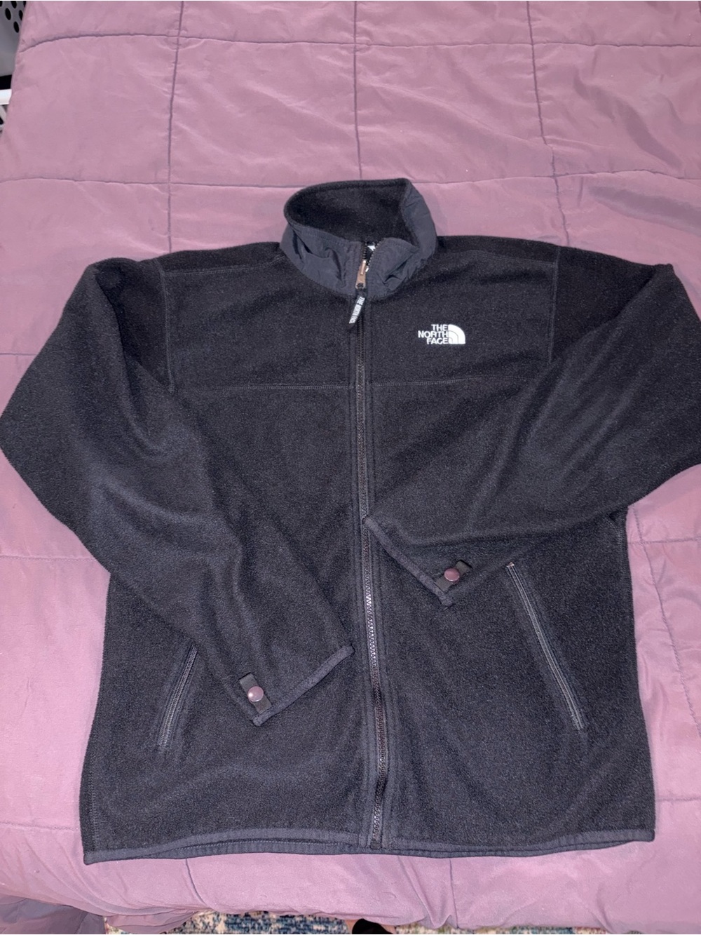 The North Face Women’s Black Lightweight Full-Zip Fleece Jacket Size Large